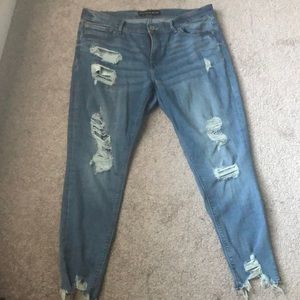 EXPRESS Mid-Rise Distressed Legging